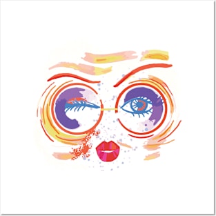 Girl Wink EyeA Strong Woman Looks A Challenge In The Eye And Gives It A Wink Birthday Gift For Women Posters and Art